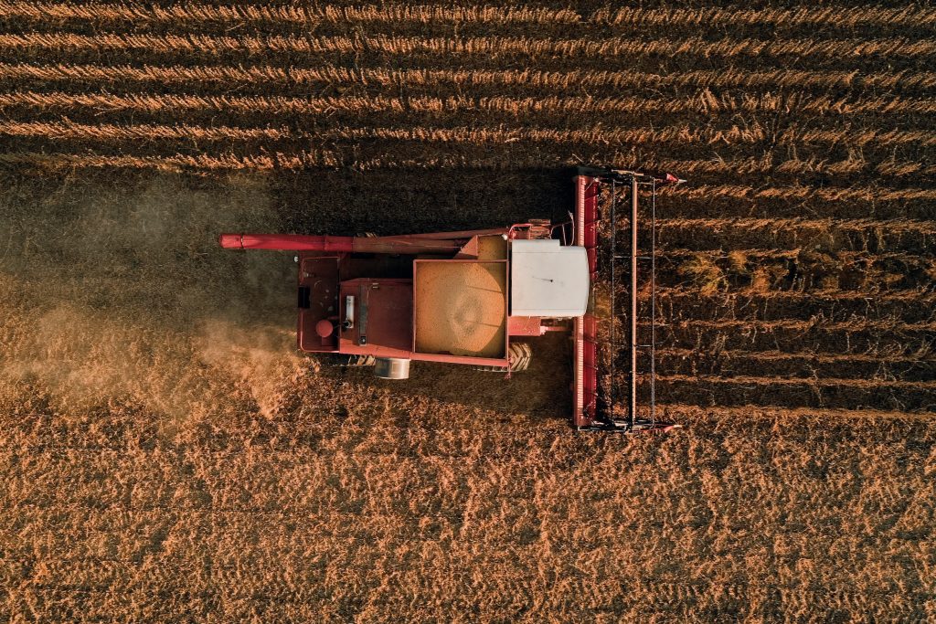 soybeans-tractor